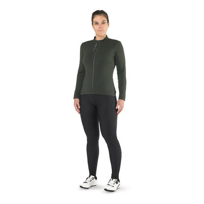 Trikot MAVIC AKSIUM THERMO Damen Lange Ärmel Grün