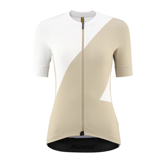Maillot MAVIC AKSIUM GRAPHIC Manches Courtes Femme Beige