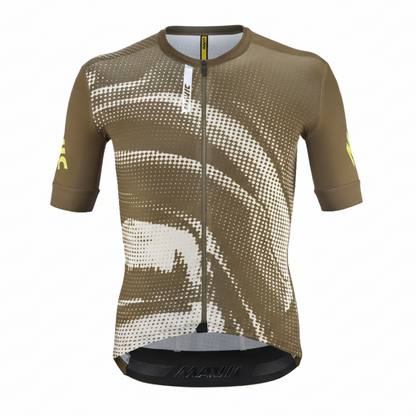 Trikot MAVIC AKSIUM GRAPHIC Kurzarm Beige/Braun