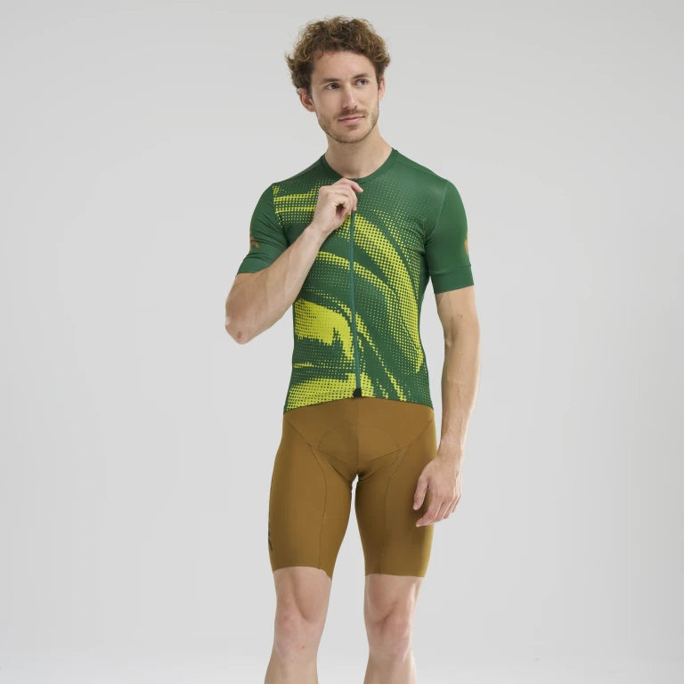 MAVIC AKSIUM GRAPHIC Trikot Kurzarm Grün/Gelb