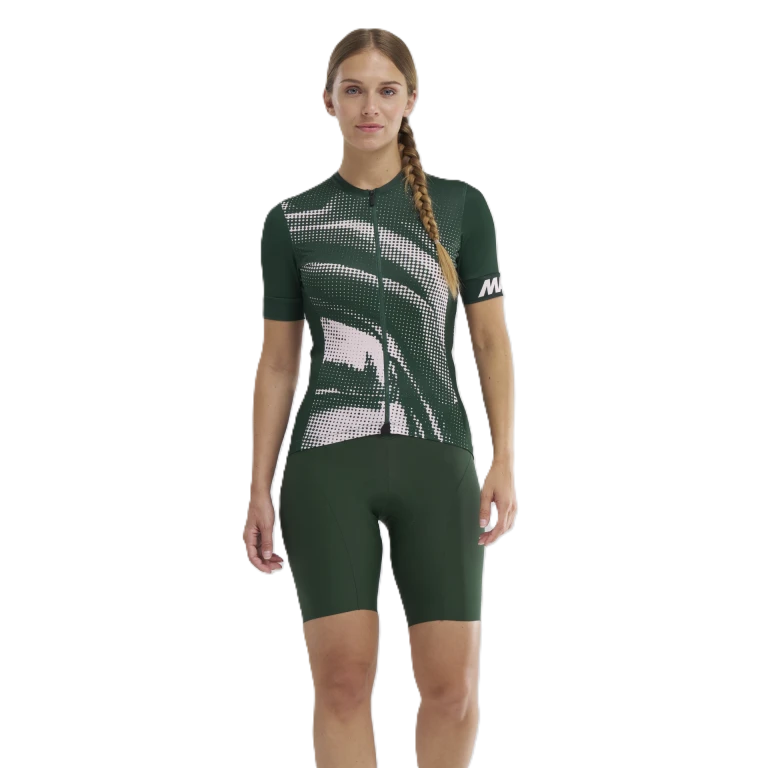 MAVIC AKSIUM GRAPHIC Trikot Kurzarm Damen Khaki/Pink