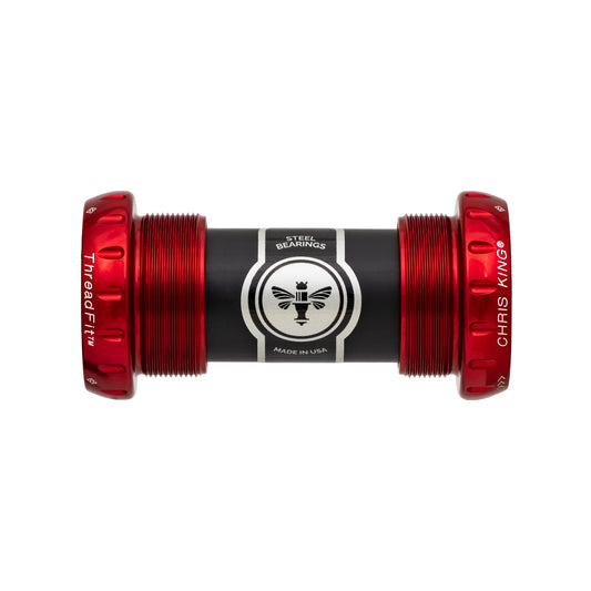 CHRIS KING ThreadFit 24 68/73mm Tretlagergehäuse Rot