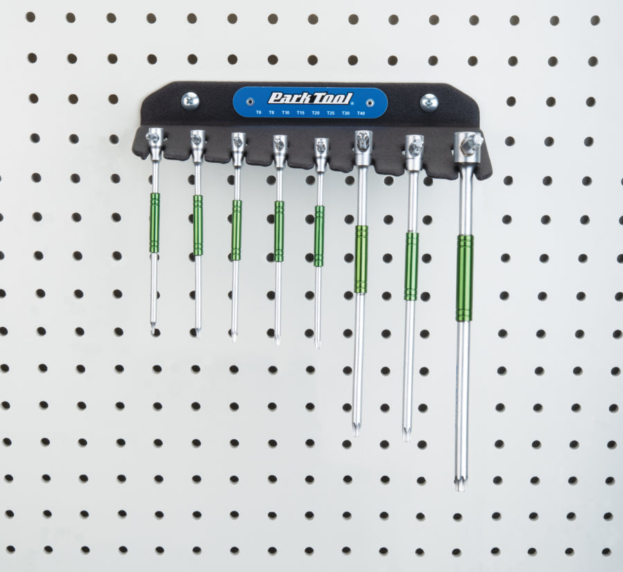 Park Tool THT-1 support mural fixé sur pegboard