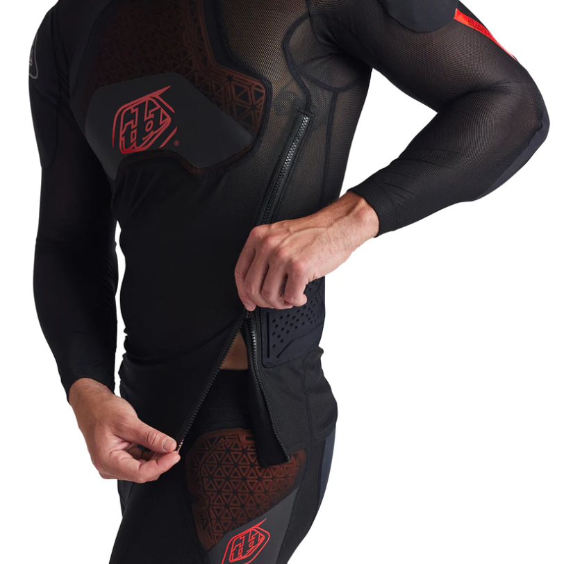 TROY LEE DESIGNS STAGE GHOST D3O Langarm-Schutzshirt Schwarz