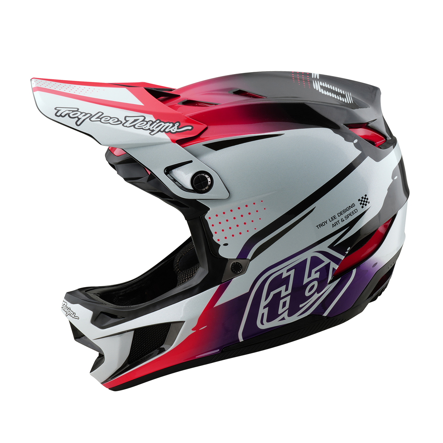 MTB-Helm TROY LEE DESIGNS D4 CARBON MIPS Drip Weiß