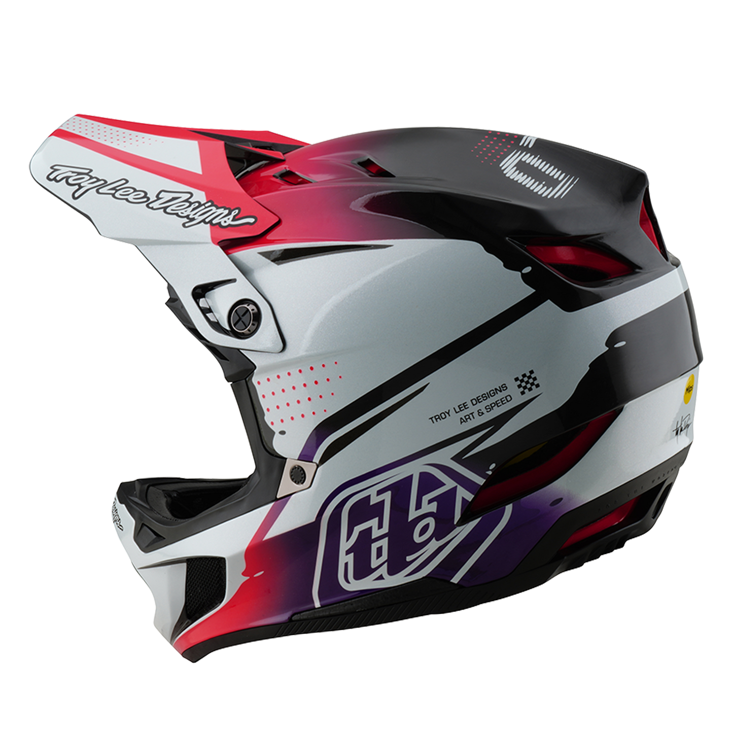 MTB-Helm TROY LEE DESIGNS D4 CARBON MIPS Drip Weiß