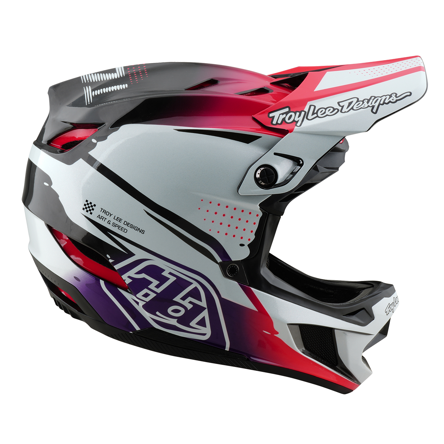 MTB-Helm TROY LEE DESIGNS D4 CARBON MIPS Drip Weiß