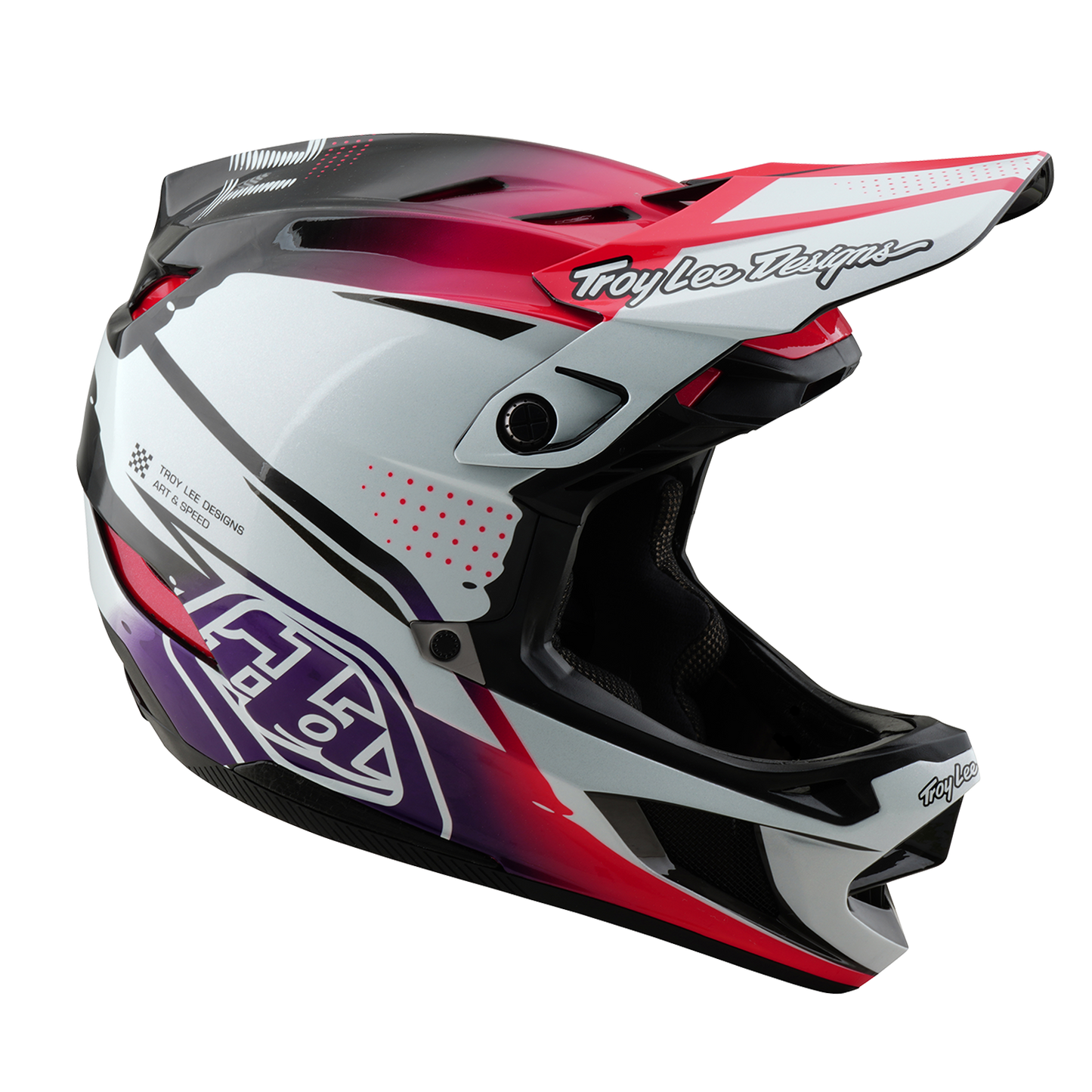 MTB-Helm TROY LEE DESIGNS D4 CARBON MIPS Drip Weiß