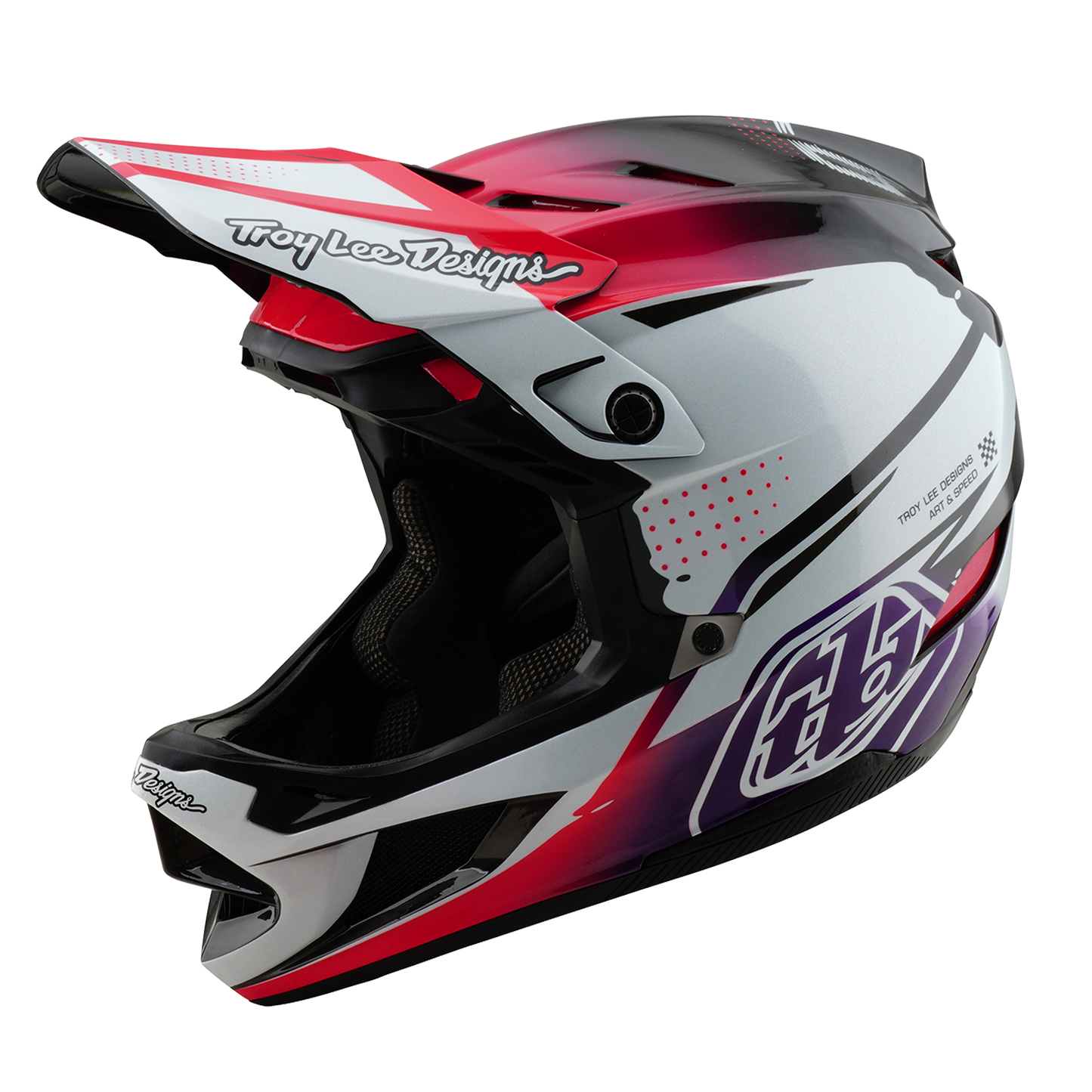 MTB-Helm TROY LEE DESIGNS D4 CARBON MIPS Drip Weiß