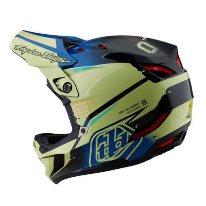 Casque VTT TROY LEE DESIGNS D4 COMPOSITE MIPS Drip Jaune