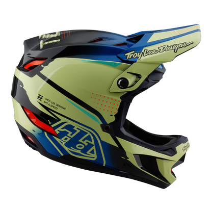 Casque VTT TROY LEE DESIGNS D4 COMPOSITE MIPS Drip Jaune