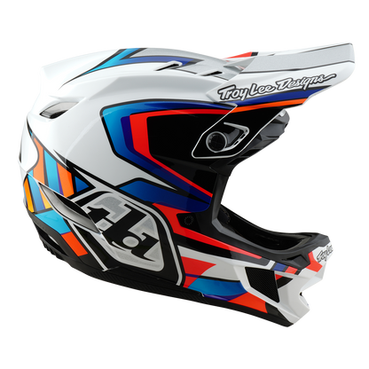 Casque VTT TROY LEE DESIGNS D4 COMPOSITE MIPS FRAMES Blanc/Gris