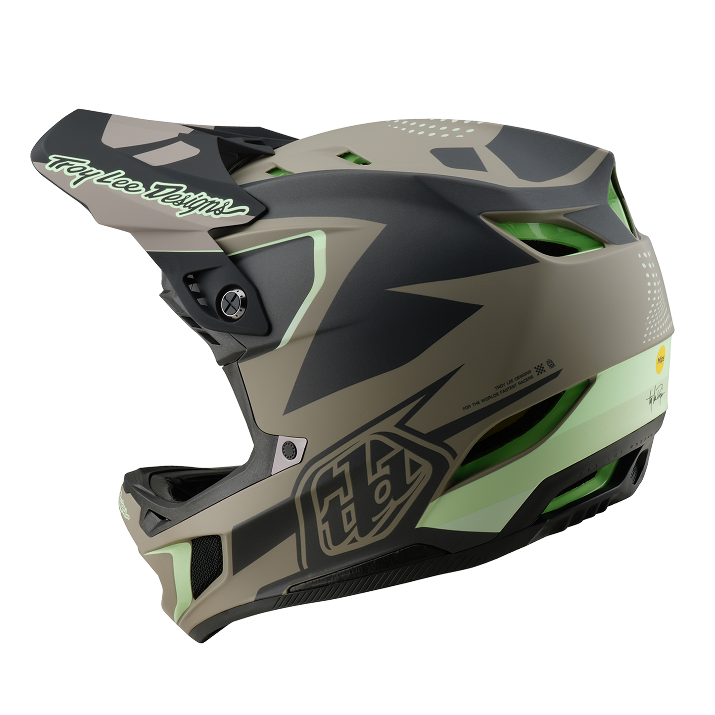 MTB-Helm TROY LEE DESIGNS D4 COMPOSITE MIPS Braun/Schwarz/Gelb