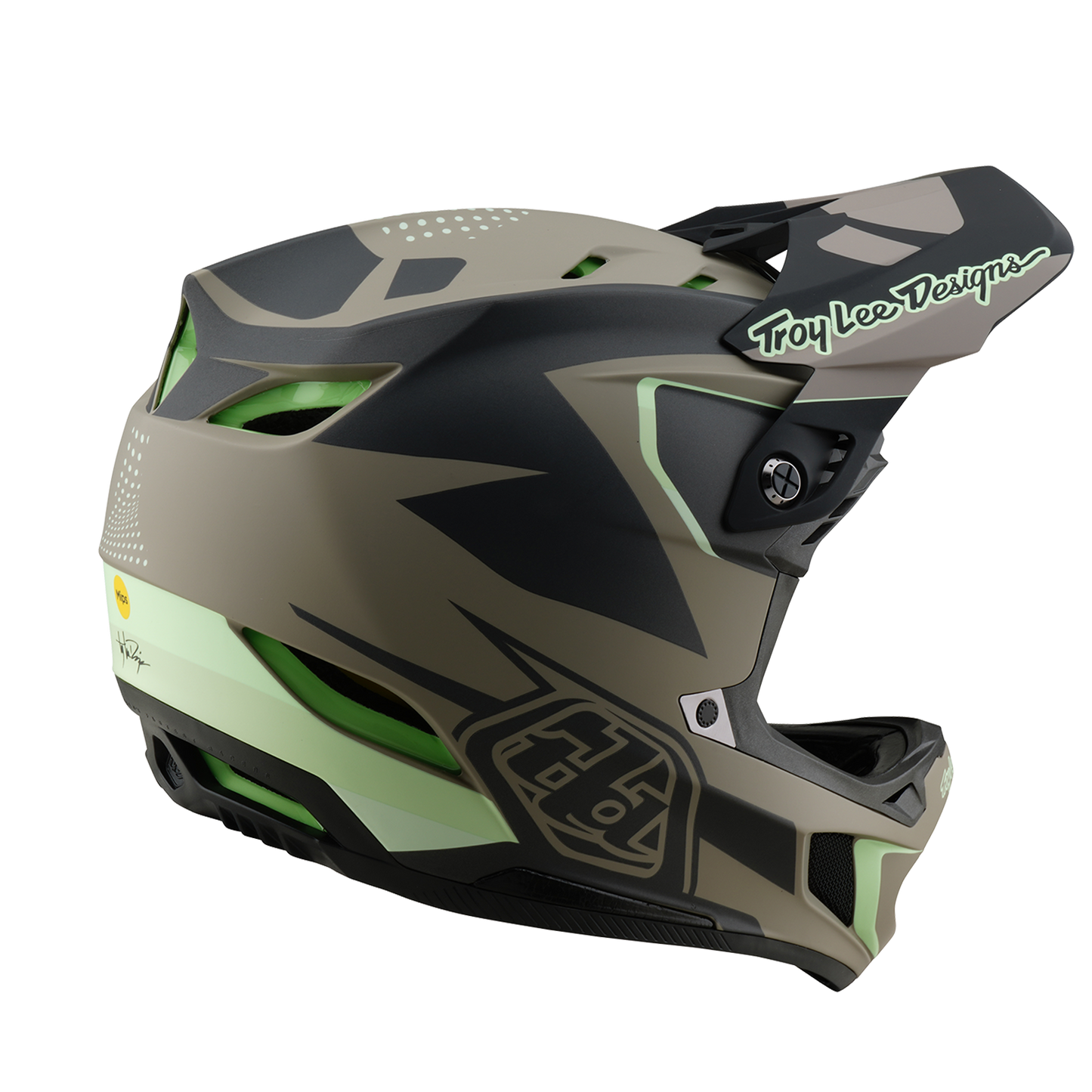 MTB-Helm TROY LEE DESIGNS D4 COMPOSITE MIPS Braun/Schwarz/Gelb