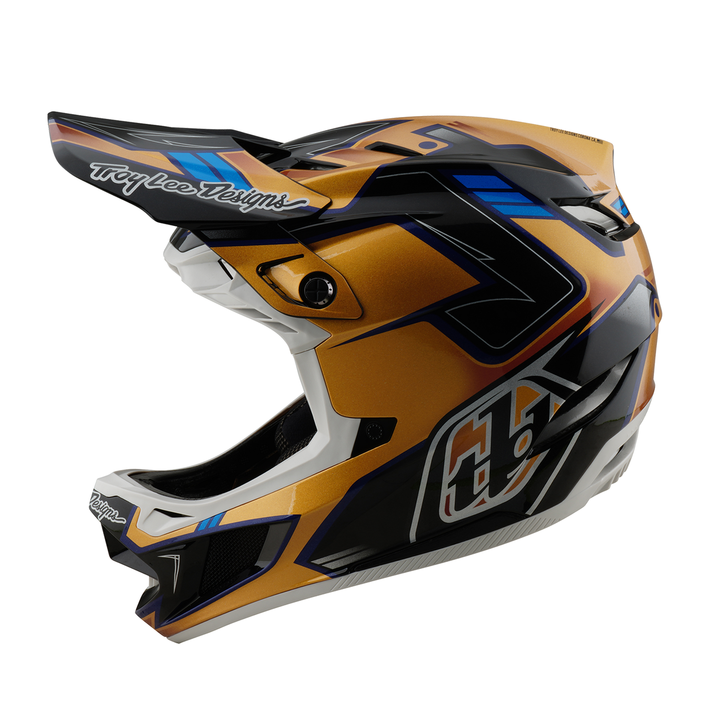 MTB-Helm TROY LEE DESIGNS D4 COMPOSITE MIPS ROYALTY Schwarz/Gold