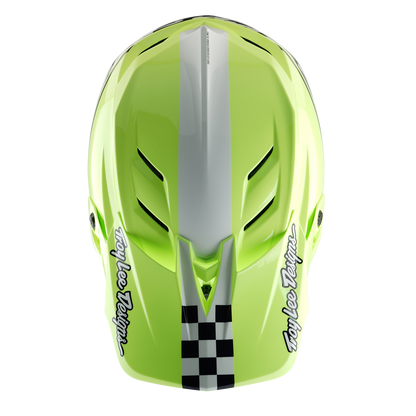 Casque VTT TROY LEE DESIGNS D4 POLYACRYLITE MIPS FIFTY 50 Jaune/Bleu