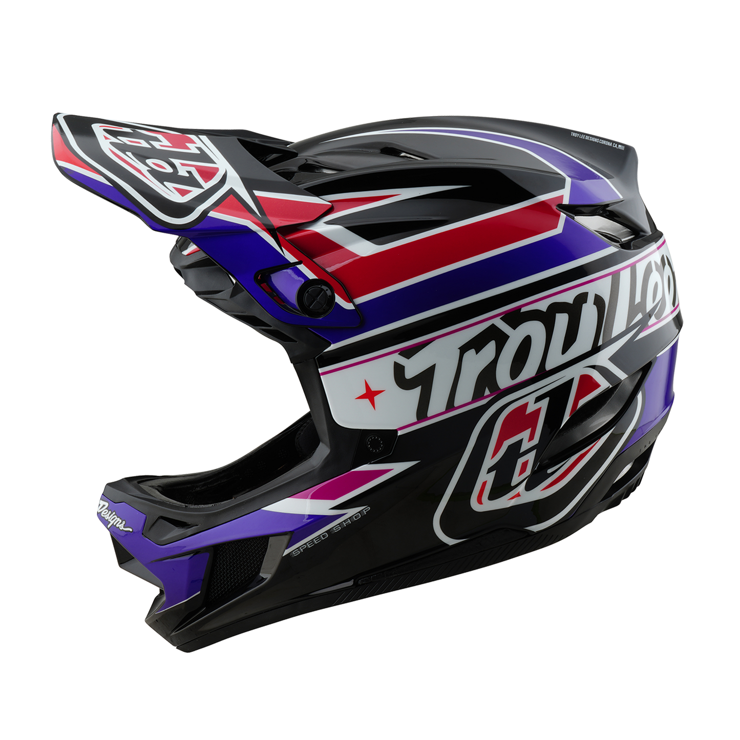 Casque VTT TROY LEE DESIGNS D4 POLYACRYLITE MIPS LINEAR Noir