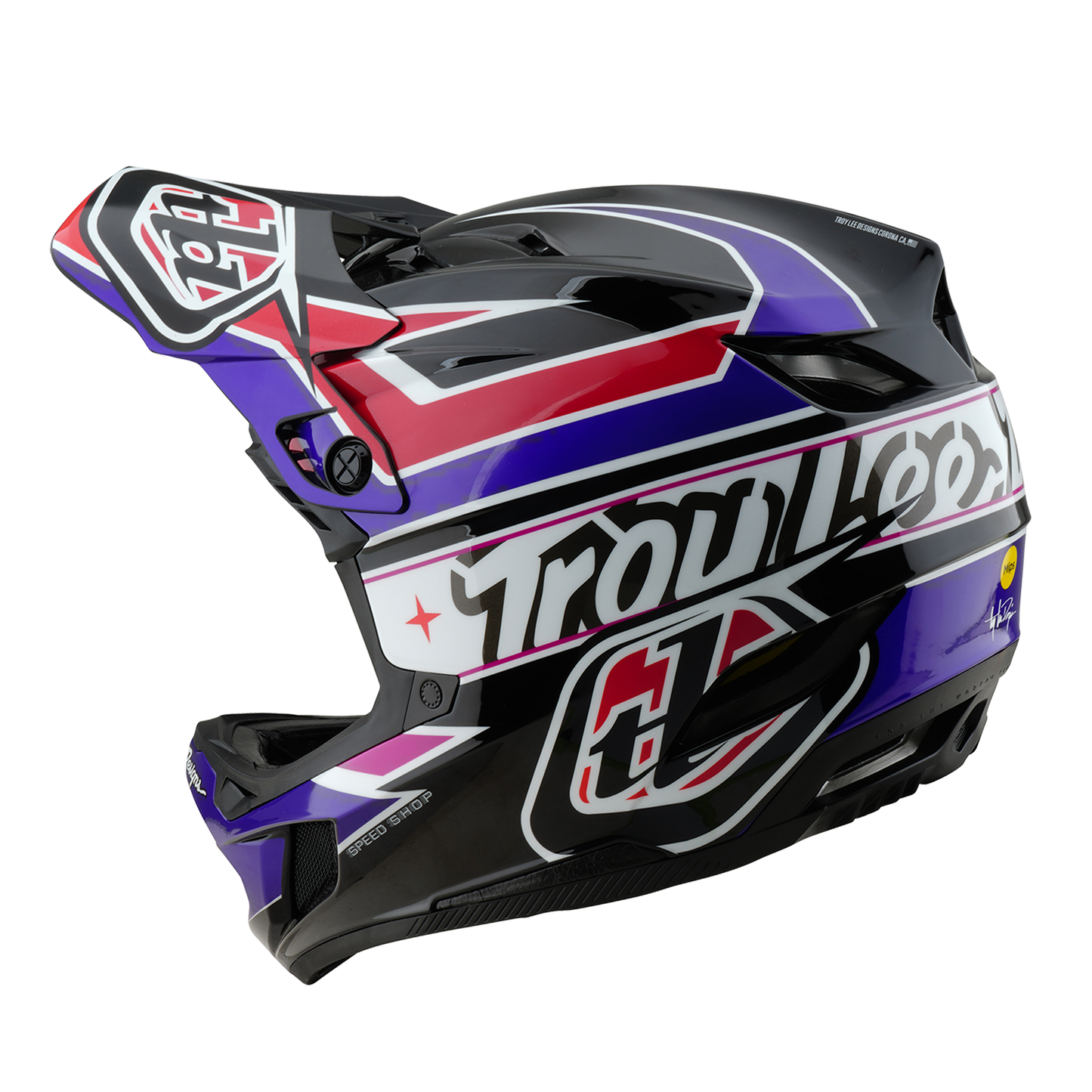 Casque VTT TROY LEE DESIGNS D4 POLYACRYLITE MIPS LINEAR Noir