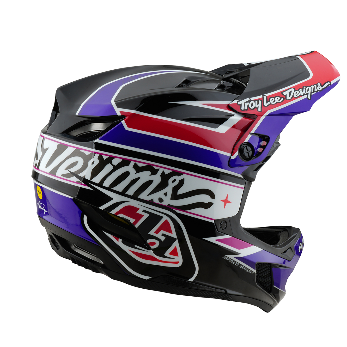 Casque VTT TROY LEE DESIGNS D4 POLYACRYLITE MIPS LINEAR Noir