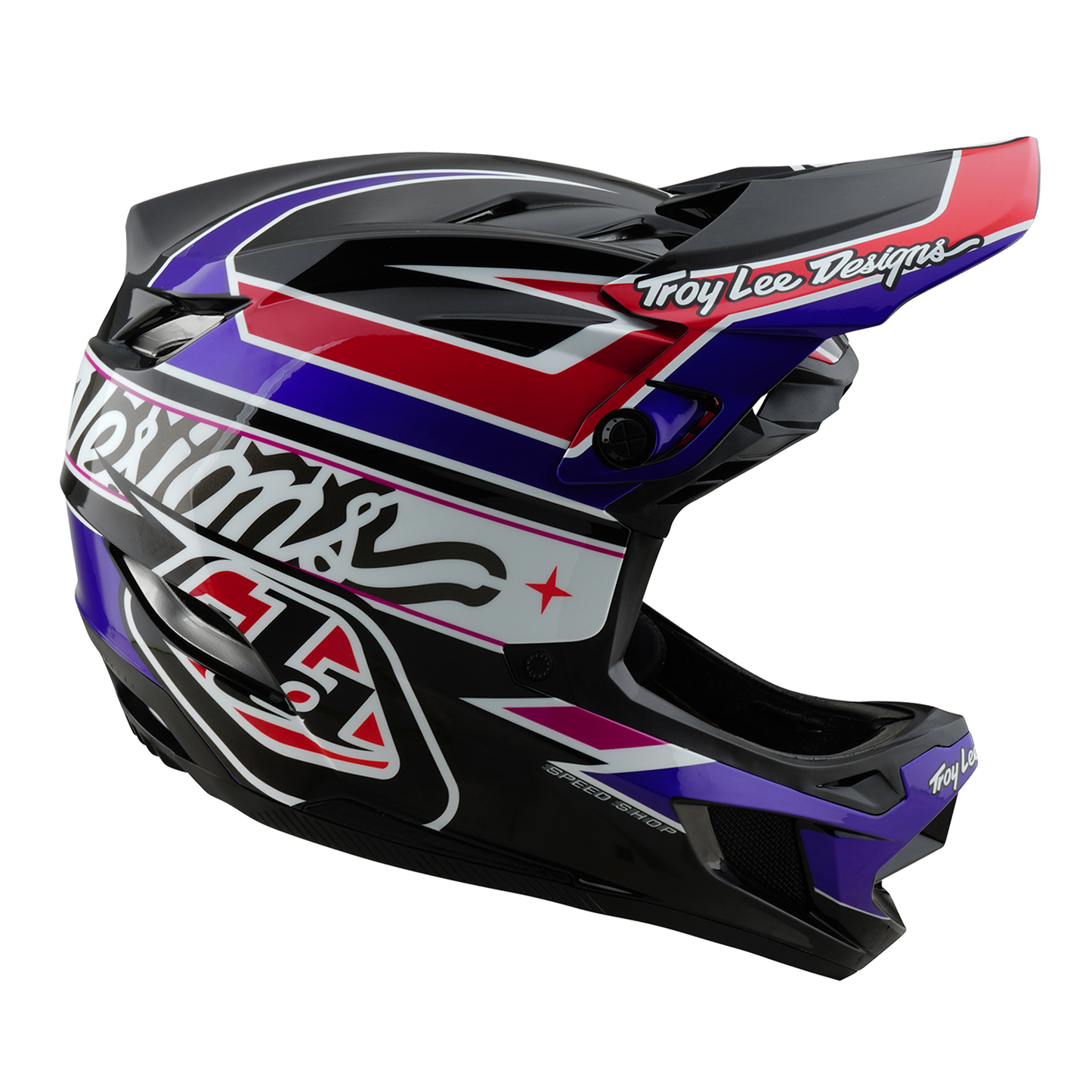 Casque VTT TROY LEE DESIGNS D4 POLYACRYLITE MIPS LINEAR Noir