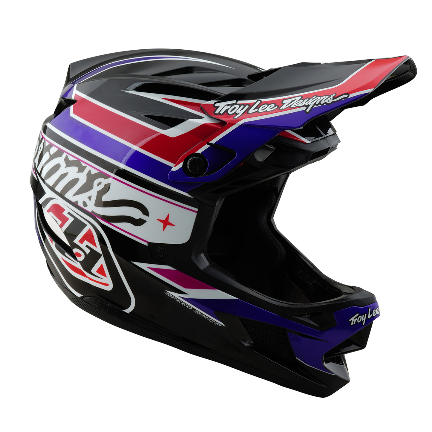 Casque VTT TROY LEE DESIGNS D4 POLYACRYLITE MIPS LINEAR Noir