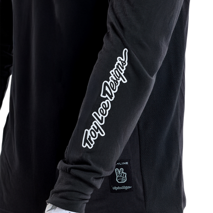 Maillot TROY LEE DESIGNS SKYLINE RIDE TEE SIGNATURE Manches Longues Noir