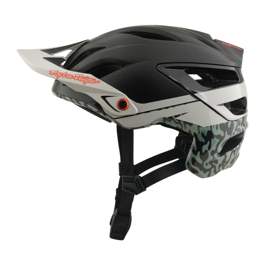 Casque VTT TROY LEE DESIGNS A3 MIPS HALO PUMICE Charcoal/Blanc