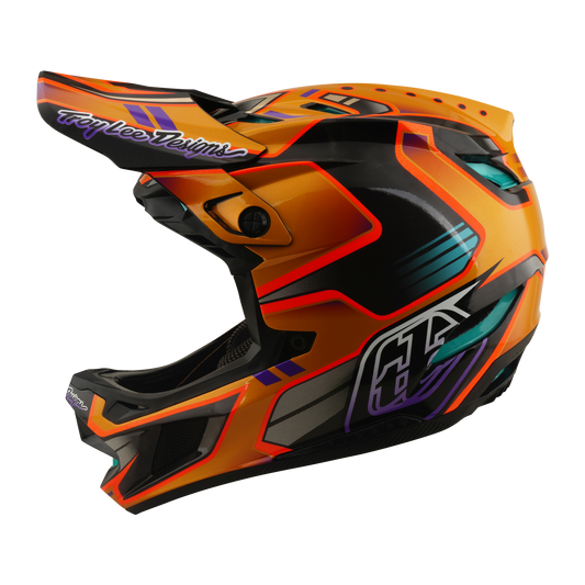 Casque VTT TROY LEE DESIGNS D4 CARBON MIPS Crest Gold