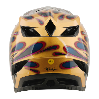 Casque VTT TROY LEE DESIGNS D4 CARBON MIPS Overspray Gold/Noir
