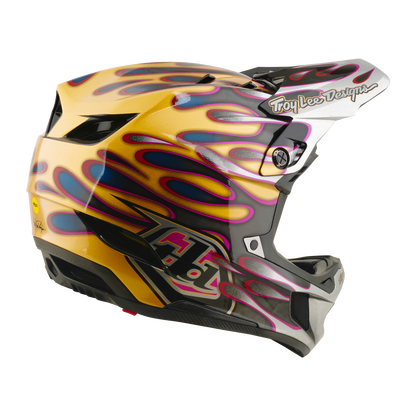 Casque VTT TROY LEE DESIGNS D4 CARBON MIPS Overspray Gold/Noir