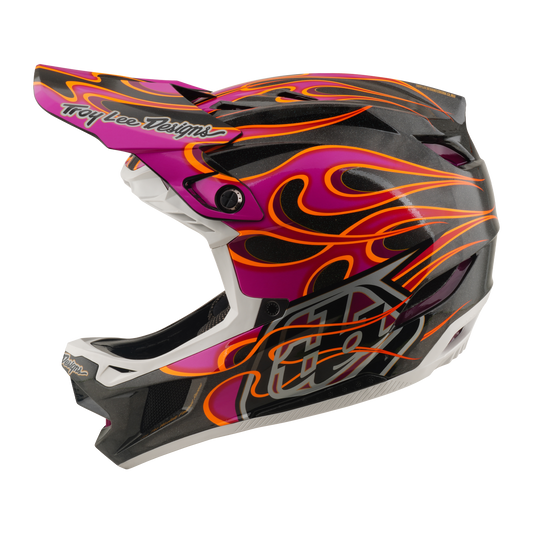 Casque VTT TROY LEE DESIGNS D4 CARBON MIPS Torched Carbon/Magenta