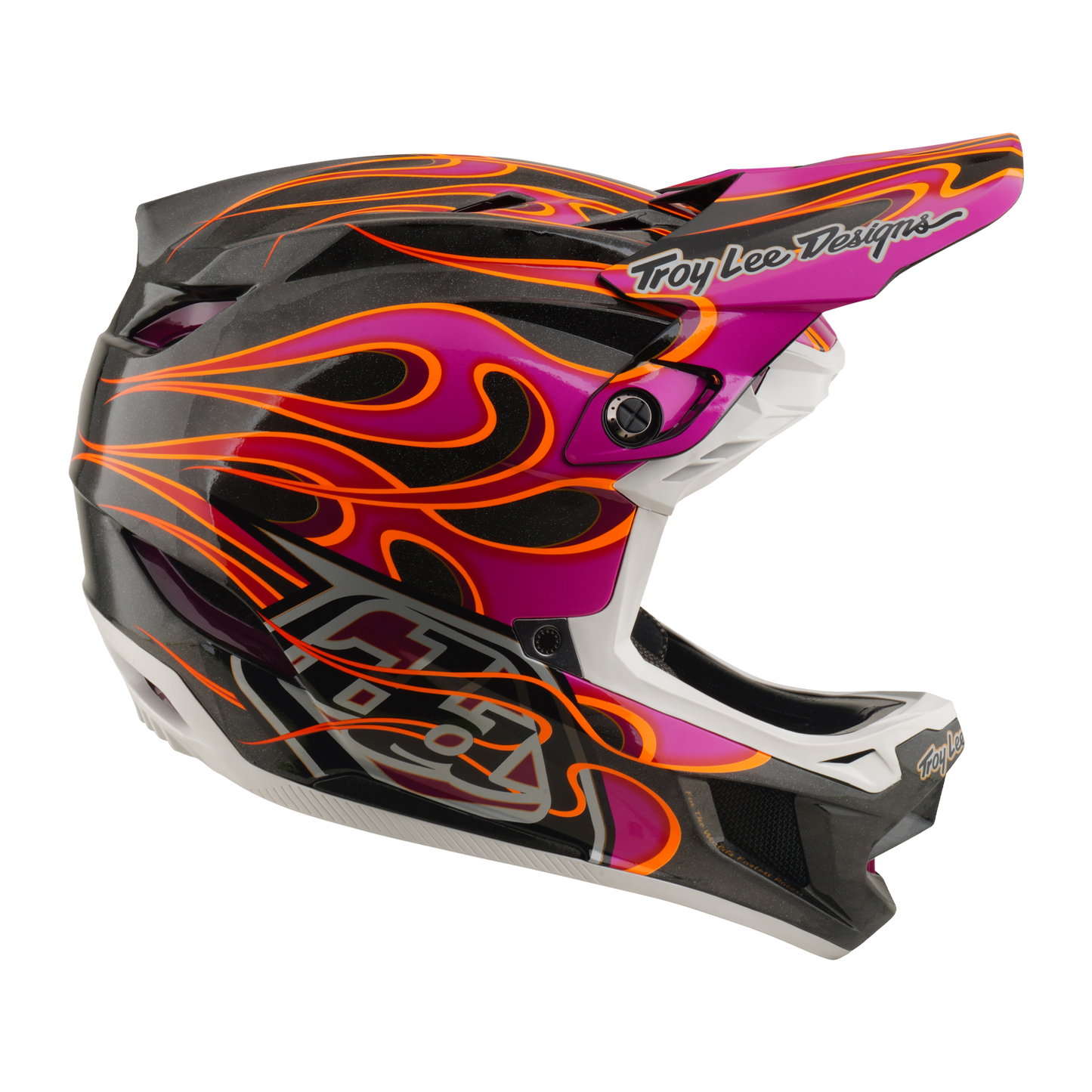 Casque VTT TROY LEE DESIGNS D4 CARBON MIPS Torched Carbon/Magenta