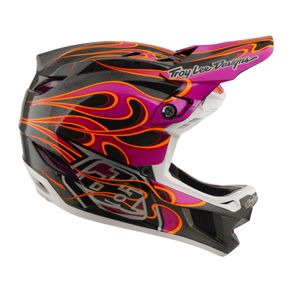 MTB-Helm TROY LEE DESIGNS D4 CARBON MIPS Torched Carbon/Magenta