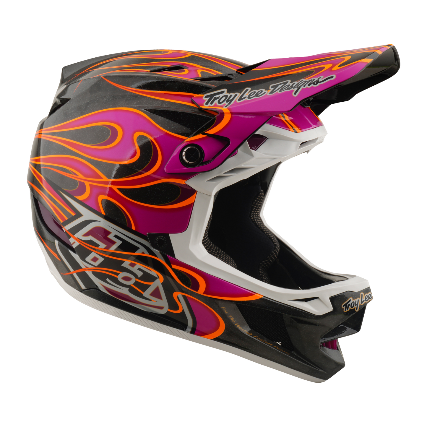 Casque VTT TROY LEE DESIGNS D4 CARBON MIPS Torched Carbon/Magenta
