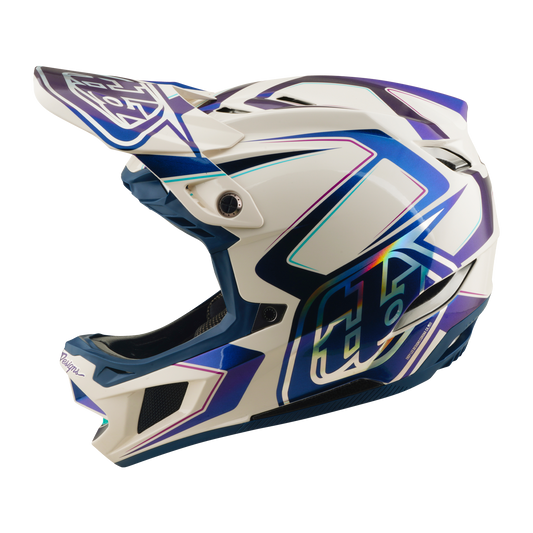 Casque VTT TROY LEE DESIGNS D4 COMPOSITE MIPS FLARED Blanc