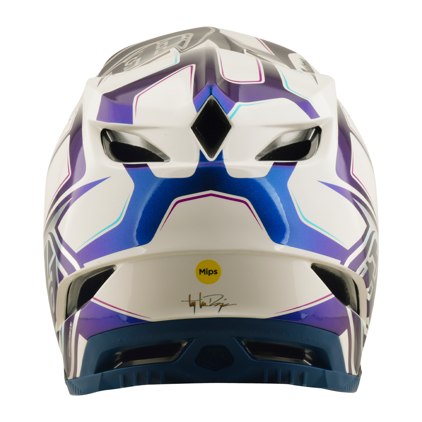 Casque VTT TROY LEE DESIGNS D4 COMPOSITE MIPS FLARED Blanc
