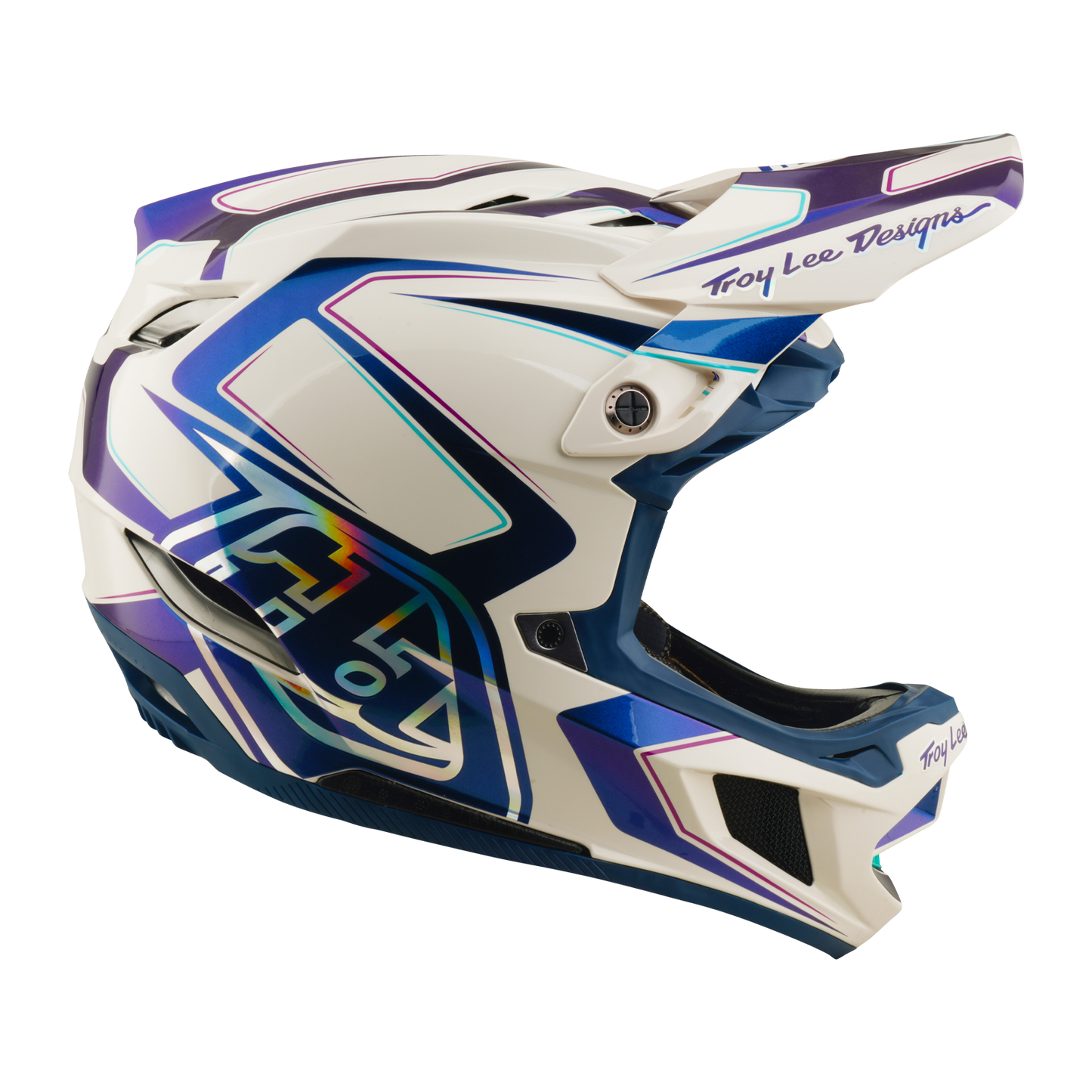 Casque VTT TROY LEE DESIGNS D4 COMPOSITE MIPS FLARED Blanc