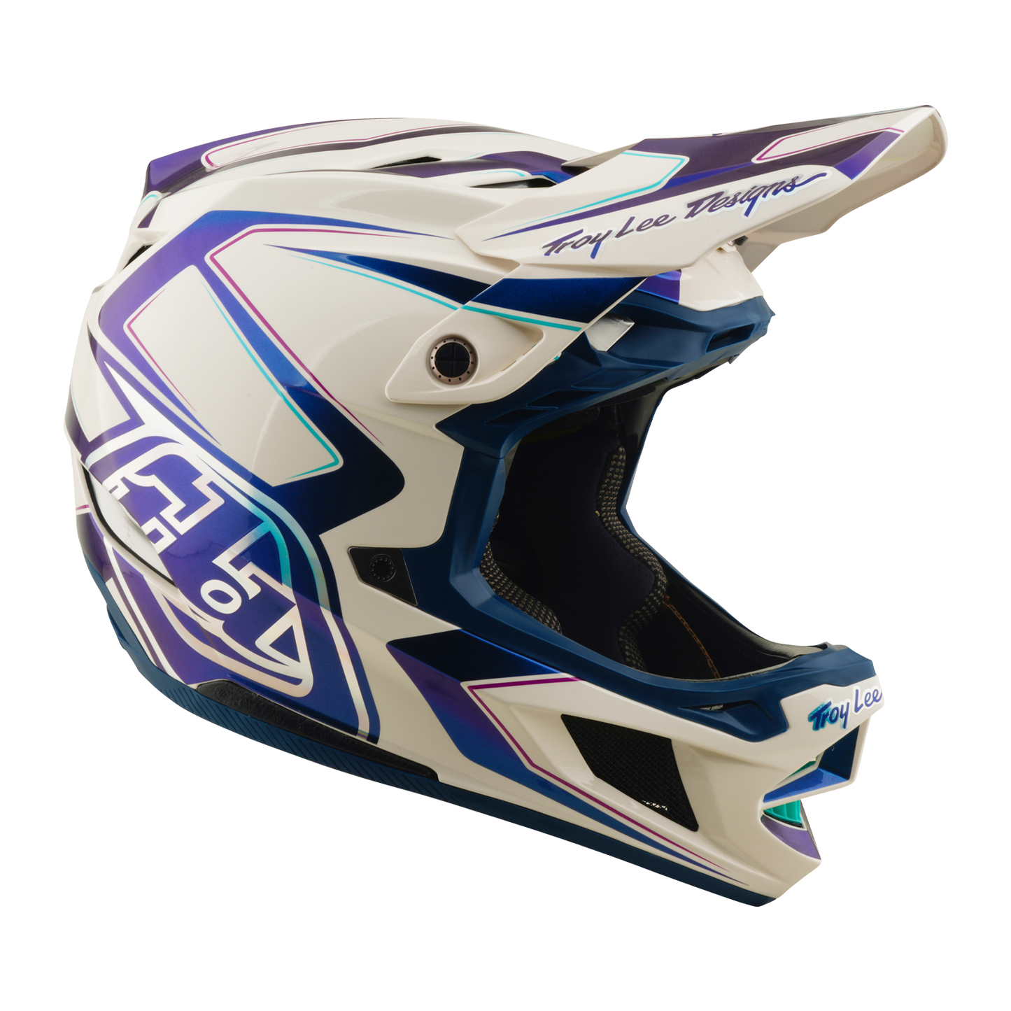 Casque VTT TROY LEE DESIGNS D4 COMPOSITE MIPS FLARED Blanc