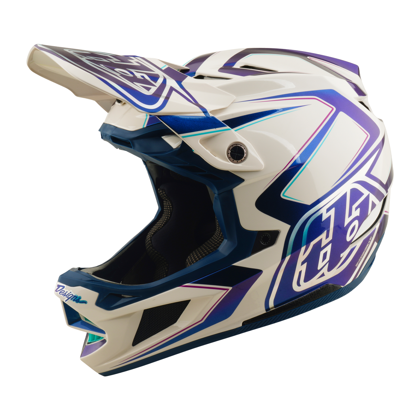 Casque VTT TROY LEE DESIGNS D4 COMPOSITE MIPS FLARED Blanc