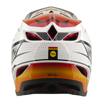 Casque VTT TROY LEE DESIGNS D4 COMPOSITE MIPS LINED UP Blanc