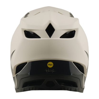 Casque VTT TROY LEE DESIGNS D4 COMPOSITE MIPS STEALTH PUMICE Blanc