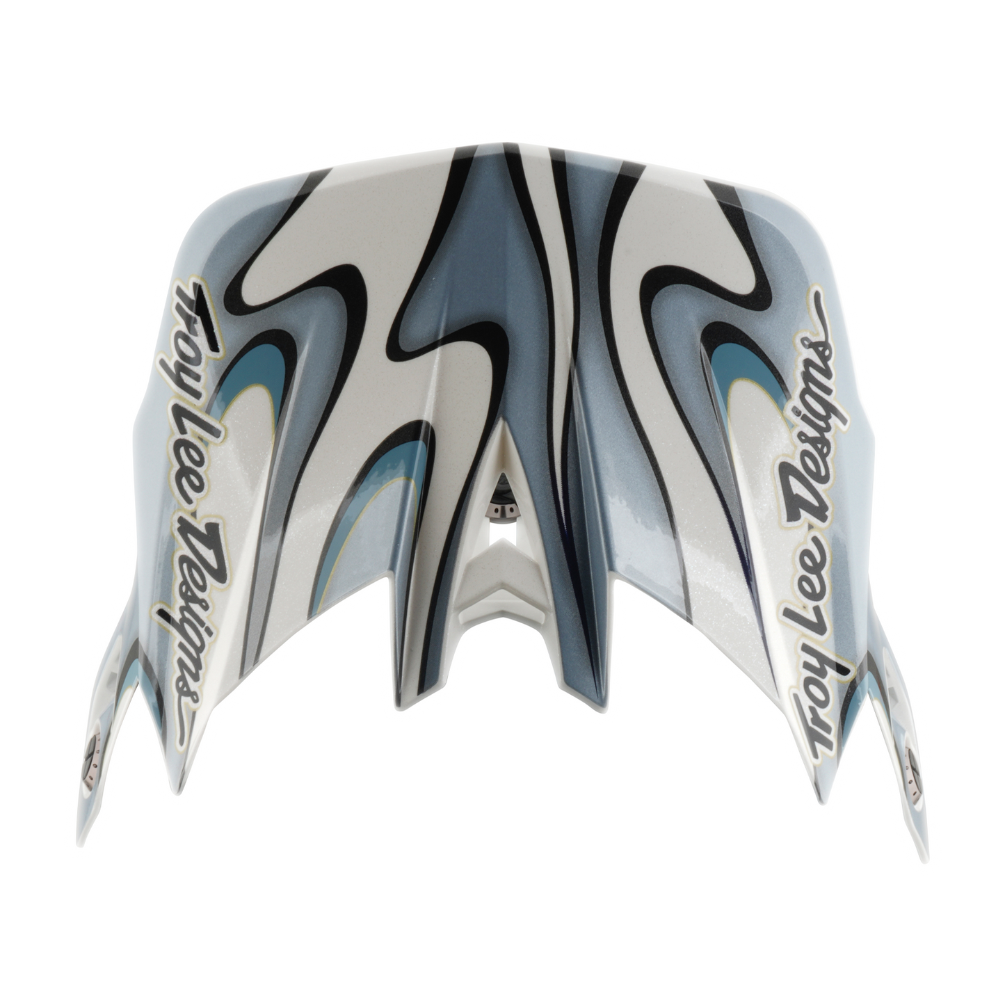Casque VTT TROY LEE DESIGNS D4 COMPOSITE MIPS TORCHED Blanc/Argent