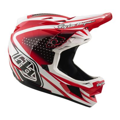 Casque VTT TROY LEE DESIGNS D4 POLYACRYLITE MIPS THE LINE Rouge/Blanc