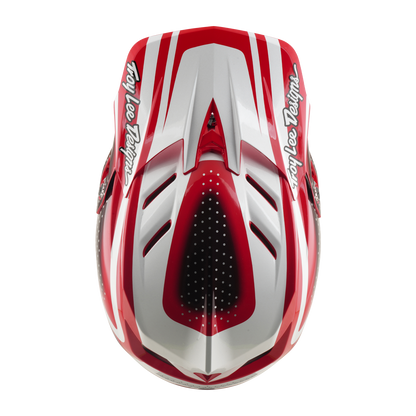 Casque VTT TROY LEE DESIGNS D4 POLYACRYLITE MIPS THE LINE Rouge/Blanc