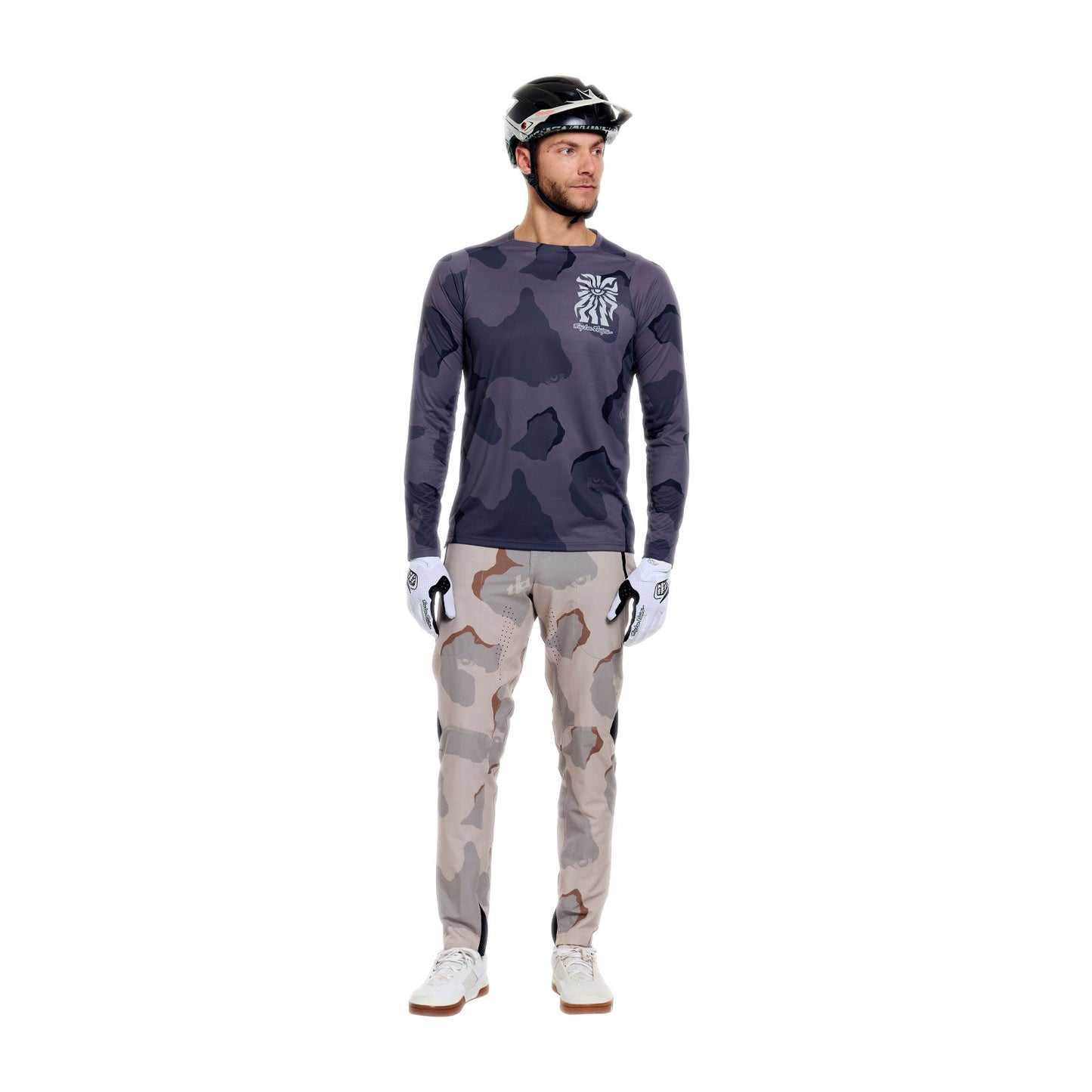 Maillot TROY LEE DESIGNS SKYLINE PRO FLOW CAMO Manches Longues Carbon