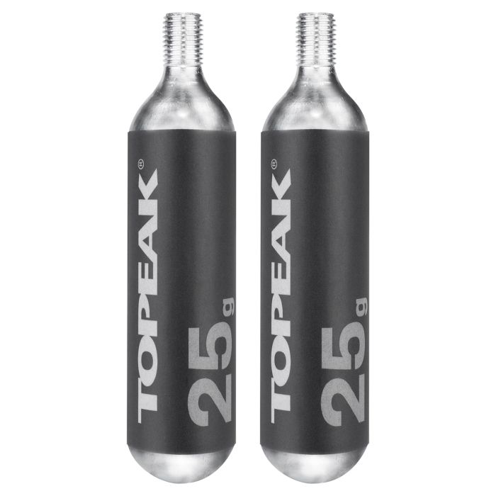CO2-Kartuschen TOPEAK mit Gewinde 25 g (2 Stück)