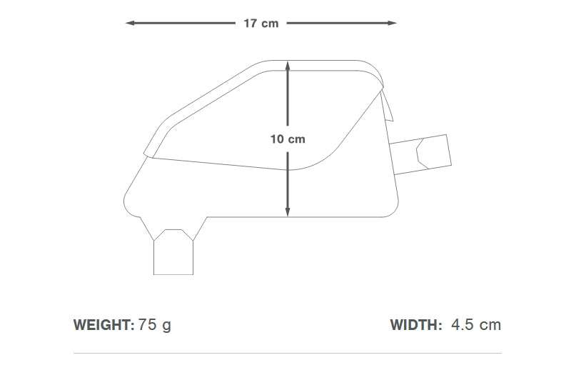 Rahmentasche APIDURA RACING TOP TUBE PACK 0.7 L Schwarz