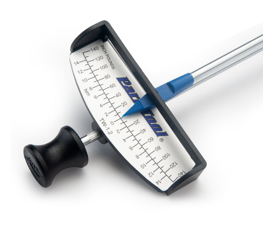 Park Tool TW-1.2 gros plan du cadran de lecture