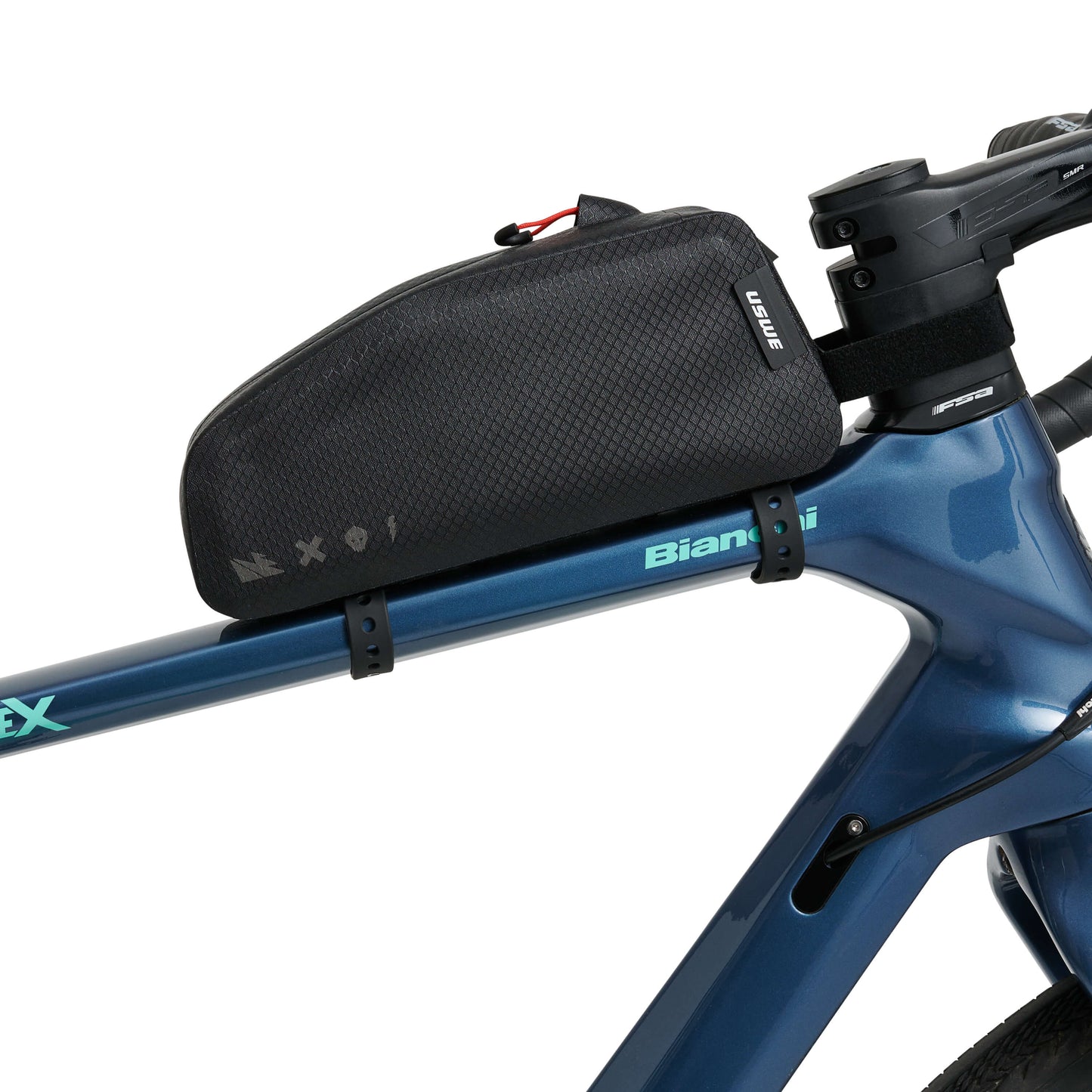 USWE TOP TUBE ZIPPERED Rahmentasche 1,2 l, schwarz