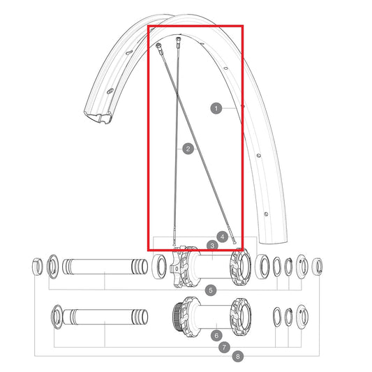 Kit 12 Rayons Av/Ar MAVIC CROSSMAX PRO CARBON S/SLR/XLR - SL ULTIMATE 29" 293mm